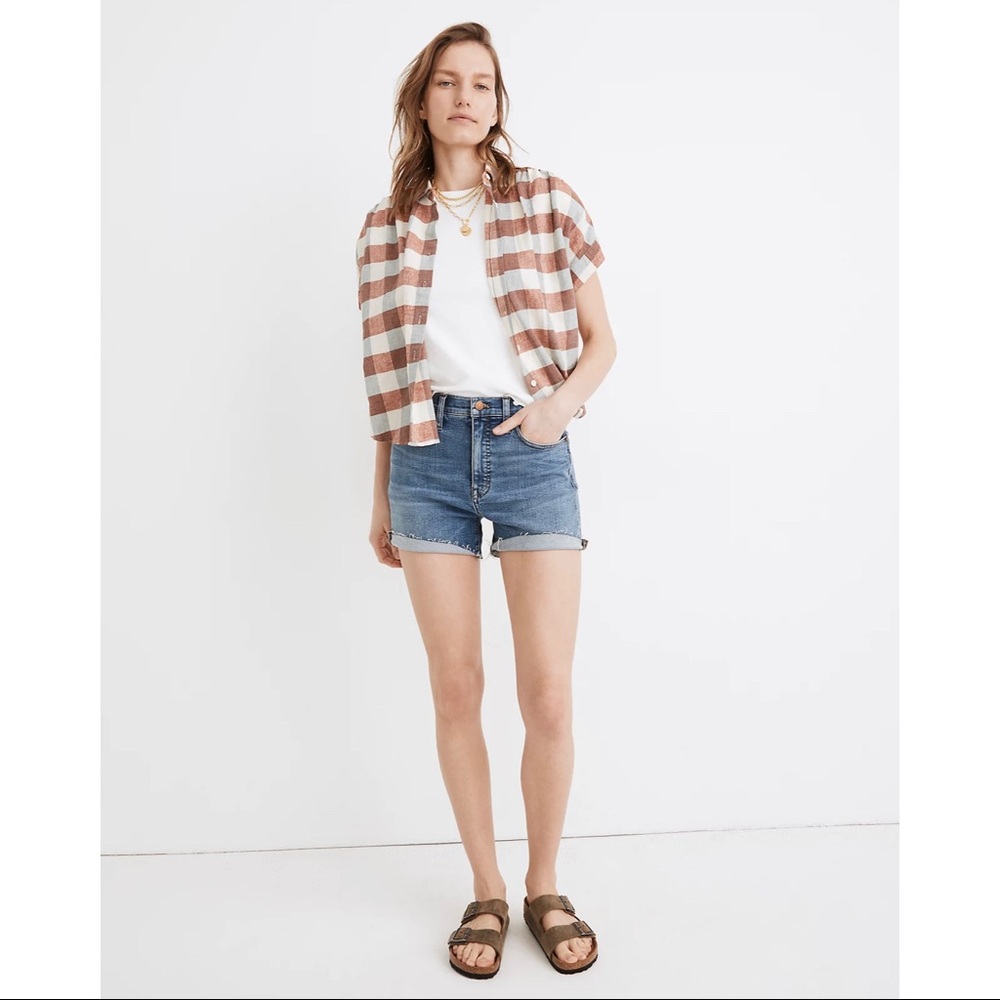 Madewell High-Rise Denim Shorts in Quintell Wash: TENCEL™ Lyocell Edition